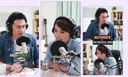 Vidyo.ai (now quso.ai) repurposes long videos into short clips with captions, dubbing, and multi-platform scheduling. Free tier + paid from $29/mo.